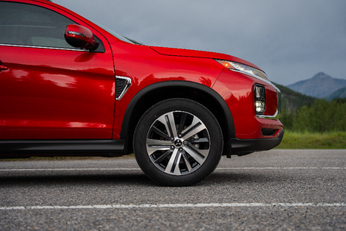 A stopped RVR on a road