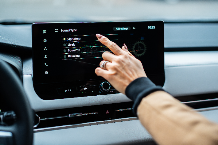 The Outlander PHEV with the 12.3-inch touchscreen