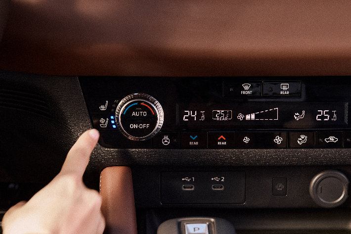 The seat ventilation button in the Outlander PHEV