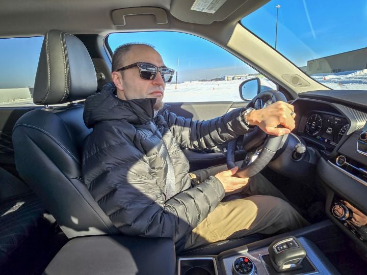 Andy Lilienthal driving the Outlander PHEV