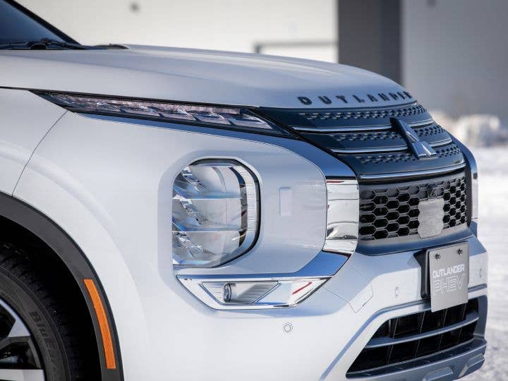 The front of the Outlander PHEV from the passenger side